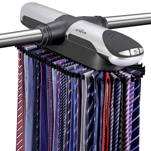 Motorized tie rack organizer - rack,