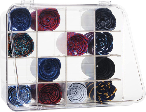 Tie rack organizer clear - tie,