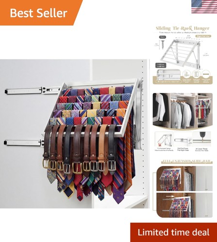 Sliding tie rack for - rack,